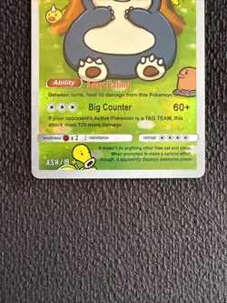 Snorlax #19 - Holo Foil Gen 1 - After Skool Hobby Fan Art - Pokemon - Image 3