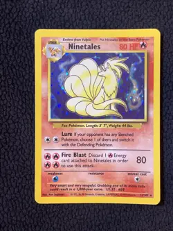 Pokemon TCG Ninetales Base Set 12/102 Holo Unlimited Holo Rare - Image 1