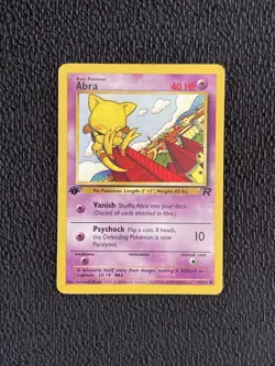 Pokemon TCG Abra Team Rocket 49/82 Regular 1st Edition LP - Image 1