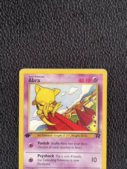 Pokemon TCG Abra Team Rocket 49/82 Regular 1st Edition LP - Image 2