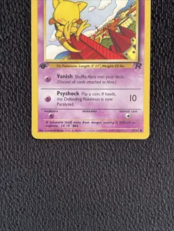 Pokemon TCG Abra Team Rocket 49/82 Regular 1st Edition LP - Image 3