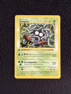 Pokemon Tangela 66/102 1st Edition Shadowless Base Set Card - Image 1
