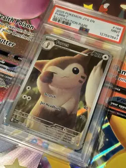 2025 Pokemon JTG EN Furret Illustration Rare #168 PSA 9 Mint - Image 2