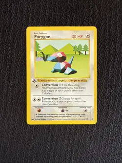 Porygon 39/102 1st Edition Shadowless Base Set Pokemon Card TCG LP - Image 1