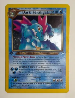 2002 WOTC POKEMON NEO DESTINY 1ST EDITION DARK FERALIGATR 5/105 HOLO RARE NM - Image 3