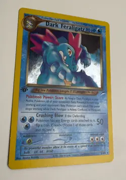 2002 WOTC POKEMON NEO DESTINY 1ST EDITION DARK FERALIGATR 5/105 HOLO RARE NM - Image 4