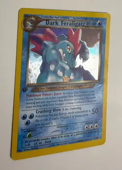 2002 WOTC POKEMON NEO DESTINY 1ST EDITION DARK FERALIGATR 5/105 HOLO RARE NM - Image 5
