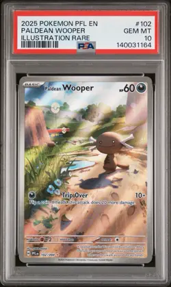 2025 POKEMON PFL EN-PHANTASMAL FLAMES ILLUSTRATION RARE PALDEAN WOOPER PSA 10 - Image 1
