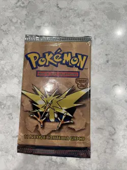 WoTC Wizards Pokemon Sealed Booster Pack Fossil Spanish Zapdos Art New Rare - Image 1