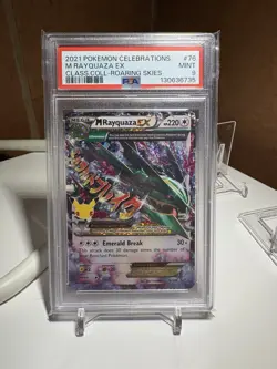 2021 POKEMON CELEBRATIONS CLASSIC COLLECTION #76 M RAYQUAZA EX PSA 9 - Image 1