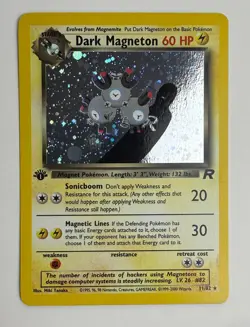 2000 WOTC POKEMON TEAM ROCKET 1ST EDITION DARK MAGNETON 11/82 HOLO RARE NM - Image 3