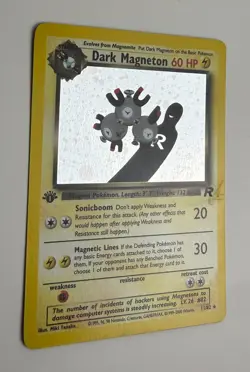 2000 WOTC POKEMON TEAM ROCKET 1ST EDITION DARK MAGNETON 11/82 HOLO RARE NM - Image 5