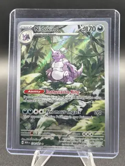 Pokemon Nidoking 174/165 SV: Scarlet & Violet 151 Illustration Rare Near Mint - Image 1