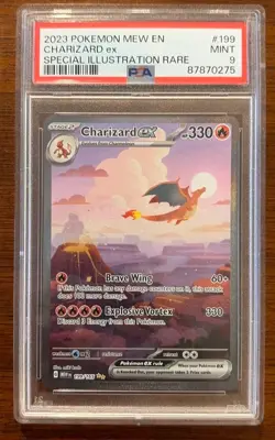 2023 Pokemon Charizard Ex #199 Special Illustration Rare Mew EN PSA 9 - Image 1