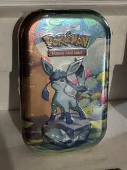 Pokemon Prismatic Evolutions Glaceon Mini Tin Factory Sealed 2 Booster Packs - Image 1