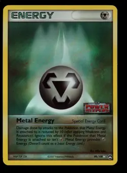 2007 POKEMON EX POWER KEEPERS METAL ENERGY 88/108 REVERSE STAMPED HOLO NM - Image 1