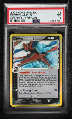 Deoxys Holo Pokemon EX n Phantoms PSA 7 2006 - Image 1