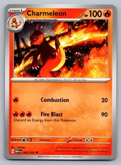 Pokemon TCG SV: Scarlet & Violet 151 Charmeleon 005/165 - Image 1