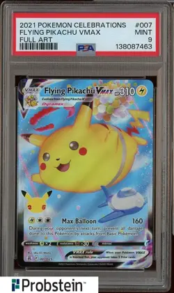 2021 Pokemon Celebrations #007 Flying Pikachu Vmax Fa PSA 9 MINT - Image 1