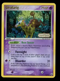 2006 POKEMON EX LEGEND MAKER GIRAFARIG 16/92 REVERSE STAMPED HOLO NM - Image 1