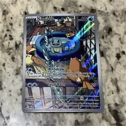 Pokemon Squirtle 148/142 Sv07 Stellar Crown Illustration Rare Full Art Holo - Image 1