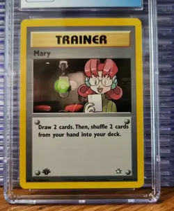 Trainer Mary 1st Edition 87/111 Neo Genesis 2000 Pokemon Graded CGC Mint 9 - Image 4