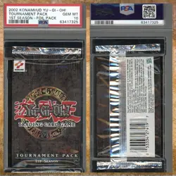 2002 Konami/Upper Deck Yu-Gi-Oh! Tournament Pack 1ST SEASON FOIL PACK - PSA 10 - Image 1