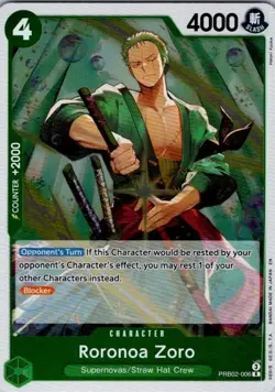 Roronoa Zoro Rare Foil - PRB02-006 - Premium Booster -The Best- Vol. 2 (PRB-02) - Image 1