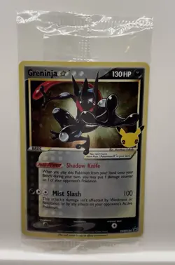 Pokemon Greninja Gold Star SWSH144 Celebrations Black Star Promo Card Sealed - Image 1