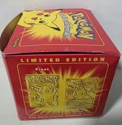 Pokemon 23k Gold Plated Pikachu Trading Card Burger King 1999 - Image 5