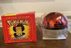 1999 Pokemon 23k Gold Plated Pikachu Card Burger King Ball Factory Sealed w Box - Image 1