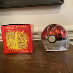 1999 Pokemon 23k Gold Plated Pikachu Card Burger King Ball Factory Sealed w Box - Image 3