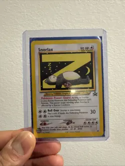 Pokemon TCG Snorlax 49 Black Star Promo Card 2002 LP - Image 1