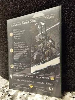 Final Fantasy MTG - Summon: Primal Odin (Borderless) Rare Non-Foil (Near Mint) - Image 3