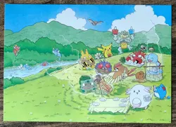Set of 5 Japan Pokemon Postcard Keiko Fukuyama Pikachu Project Art card - Image 2