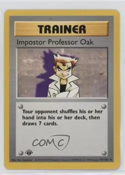 Impostor Professor Oak Shadowless 1st Ed. Pokemon Base Set #73 1999 - Image 1