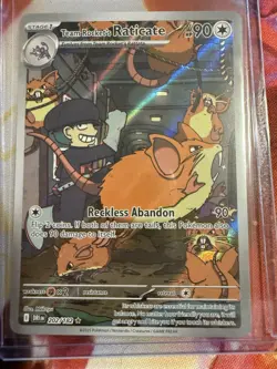 Pokemon Team Rocket's Raticate 202/182 Illustration Rare Sv10 Holo 90 HP - Image 1