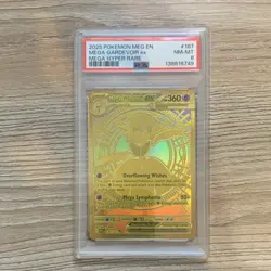 Pokemon Mega Gardevoir Ex Mega Hyper Rare Me01: Mega Evolution Holo #187 PSA 8 - Image 1