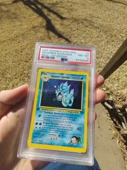 Gym Challenge Giovanni's Gyarados 5/132 1st Edition Holo PSA 8 Pokemon - Image 5