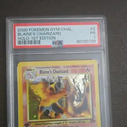 Pokemon Blaine's Charizard 2/132 Gym Challenge 1st Edition Holo PSA - Image 1