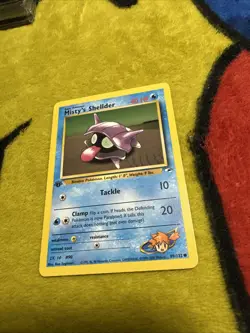 Pokemon 1st Edition Gym Heroes Misty’s Shellder 89/132 NM - Image 1