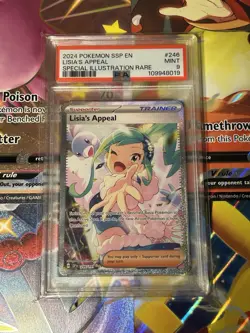 2024 Pokemon SSP EN Lisia’s Appeal Special Illustration Rare #246 PSA 9 Mint - Image 1