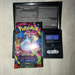 VERY HEAVY 22.7g! Pokemon TCG Phantasmal Flames Sleeved Booster Pack (SEALED) - Image 1
