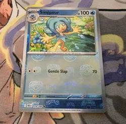 Pokemon TCG Simipour Masterball Reverse Holo 018/086 Black Bolt - Image 1