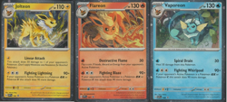 Flareon Vaporeon Jolteon SVP 167 168 169 Pokemon Black Star Promo Cosmos Holo - Image 1