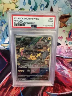 2023 Pokemon MEW EN Pikachu Illustration Rare #173 - PSA 9 Mint - Image 1