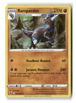 Rampardos 077/189 Holo Rare Astral Radiance Pokemon Near Mint - Image 1