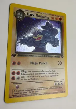2000 WOTC POKEMON TEAM ROCKET 1ST EDITION DARK MACHAMP 10/82 HOLO RARE NM - Image 4