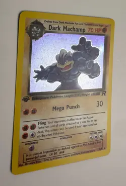 2000 WOTC POKEMON TEAM ROCKET 1ST EDITION DARK MACHAMP 10/82 HOLO RARE NM - Image 5