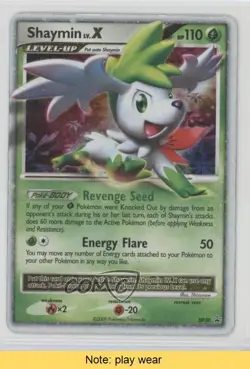 Shaymin Lv X Holo Pokemon Diamond & Pearl Black Star Promo #DP39 2007 READ 2f4 - Image 1